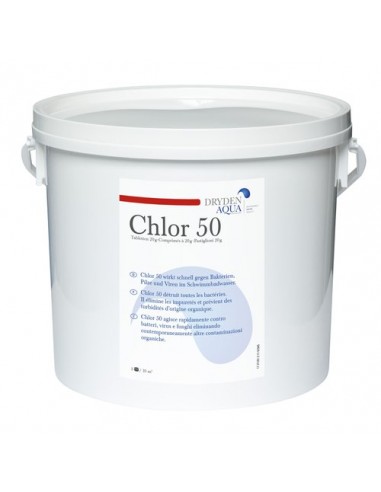 Chlore 50 Dryden Aqua 5kg galets rapides