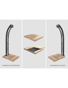 Douche solaire. Caillebotis...